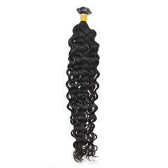 Curly Flat Tip Hair Extensions Virgin Human Hair 50g