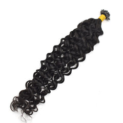 Curly Flat Tip Hair Extensions Virgin Human Hair 50g