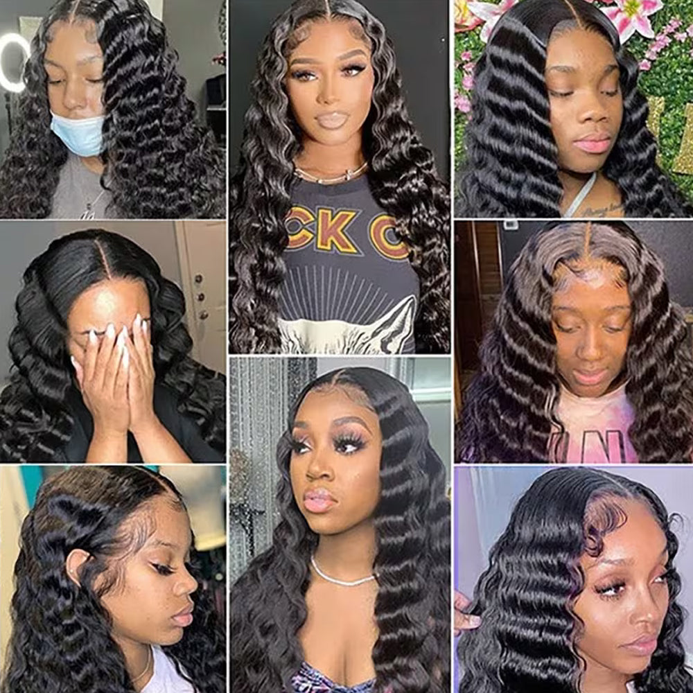 Deep Wave 13×6 HD Lace Front Wigs Human Hair Wig 150%