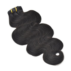 Body Wave Pu Seamless Clip In Hair Extensions Virgin Human Hair 150g