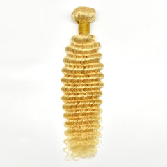 613 Blonde Color Deep Wave Hair Bundles High Quality Virgin Hair