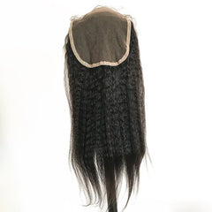 5x5 Transparent Lace Closure Yaki Straight Hair High Quality Virgin Hair