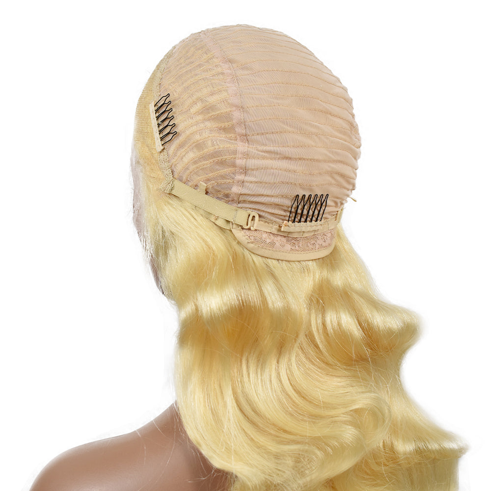 Blonde Straight 13×4 Transparent Lace Front Wigs Human Hair Wig 150%