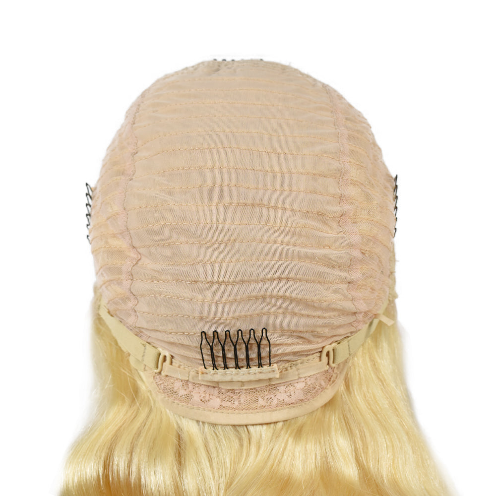 Blonde Body Wave 13×4 Transparent Lace Front Wigs Human Hair Wig 150%