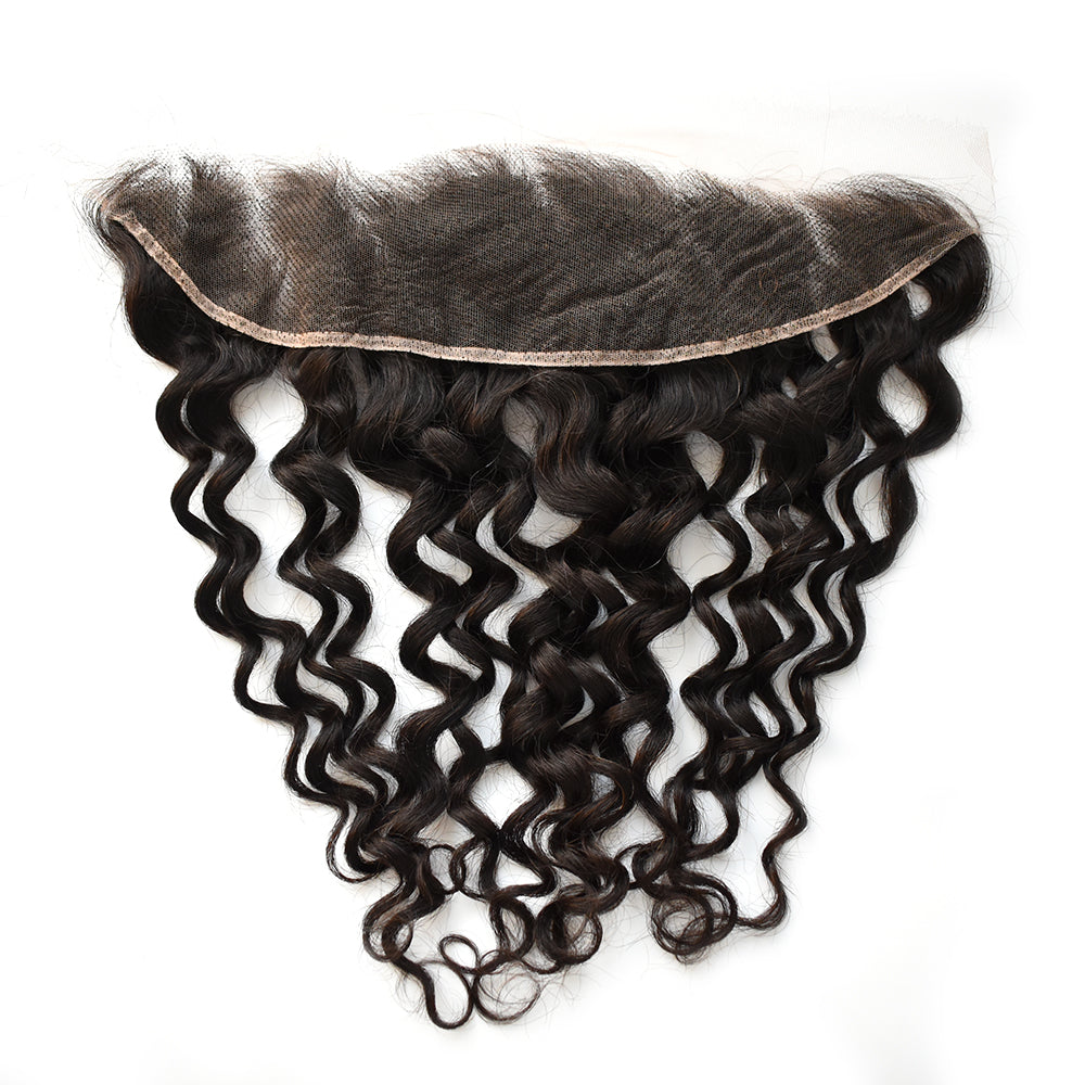 Water Wave Hair 3 Bundles With 13x4 HD Lace Frontal High Quality Virgin Hair