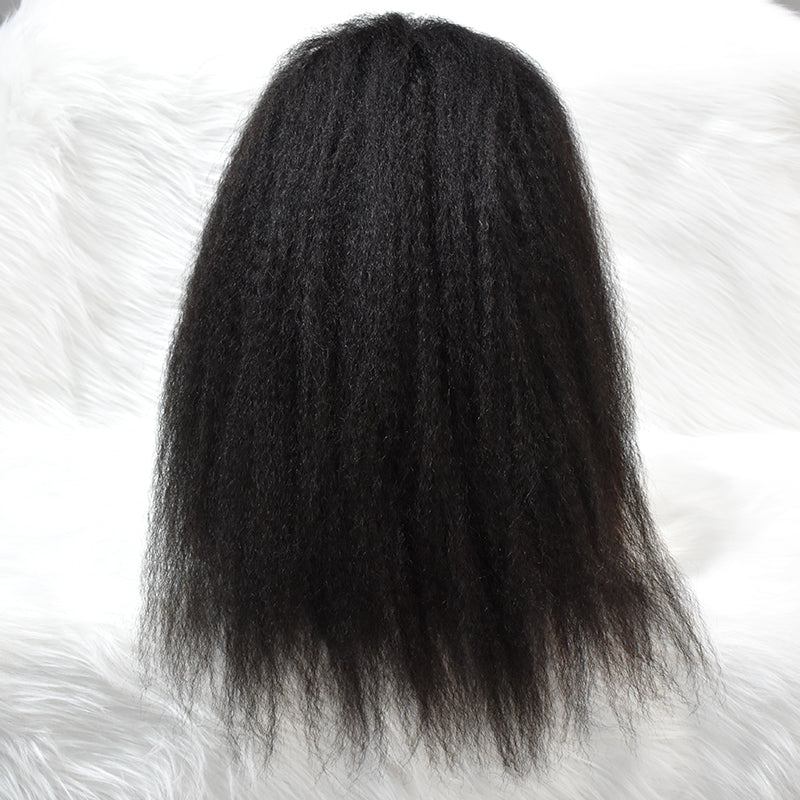 Kinky Straight 13×4 HD Lace Front Wigs Human Hair Wig 180%