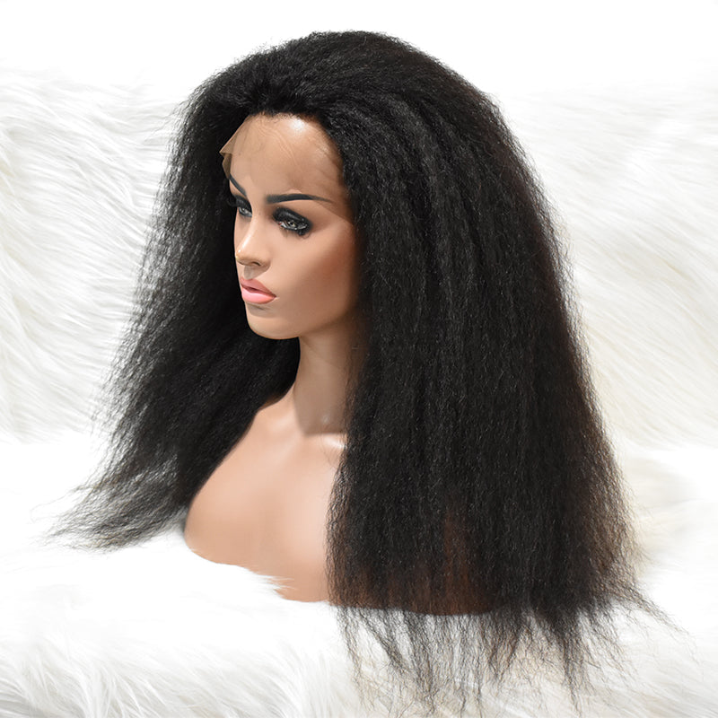 Kinky Straight 13×4 HD Lace Front Wigs Human Hair Wig 180%