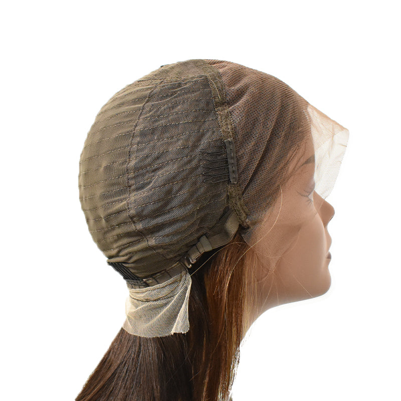 Straight 4T4/27 Color 13×4 Transparent Lace Bob Wigs Human Hair Wig