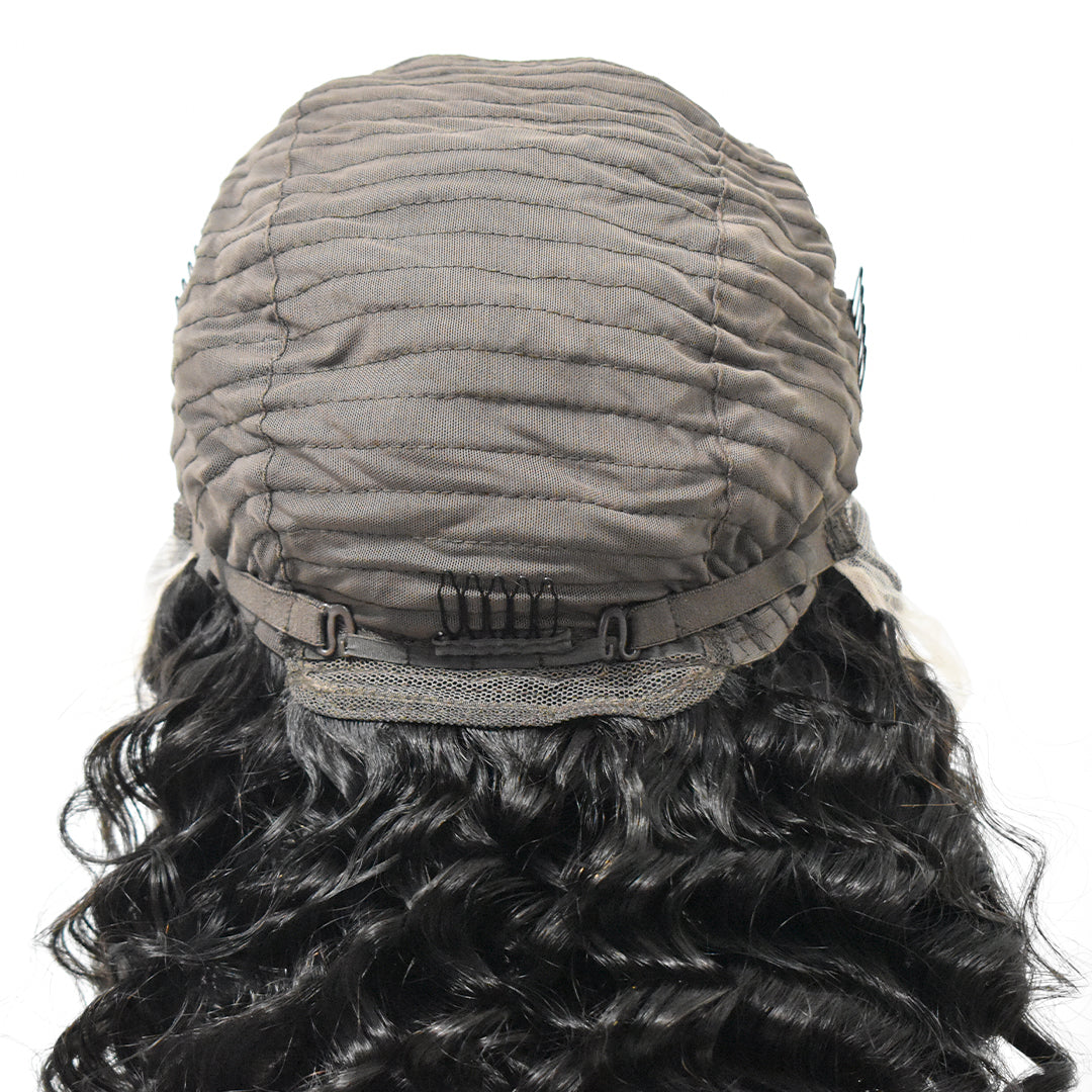 Deep Wave 13×4 Transparent Lace Front Wigs Human Hair Wig 150%