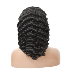 Deep Wave 13x4 Transparent Lace Front Wigs Human Hair Wig 180%