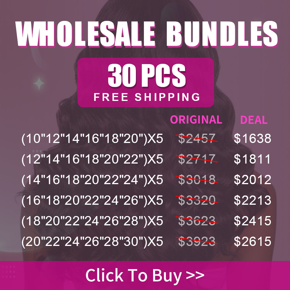 Wholesale Bundles 30PCS Brazillian 10A High Quality Virgin Hair
