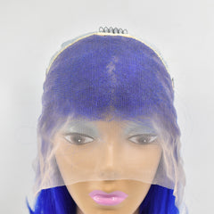 Straight #Dark Blue Color 13×4 Transparent Lace Bob Wig