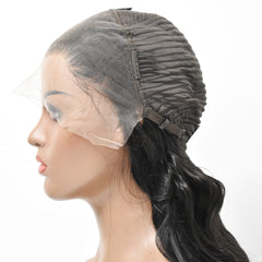 Body Wave 13×4 Transparent Lace Front Wigs Human Hair Wig 180%