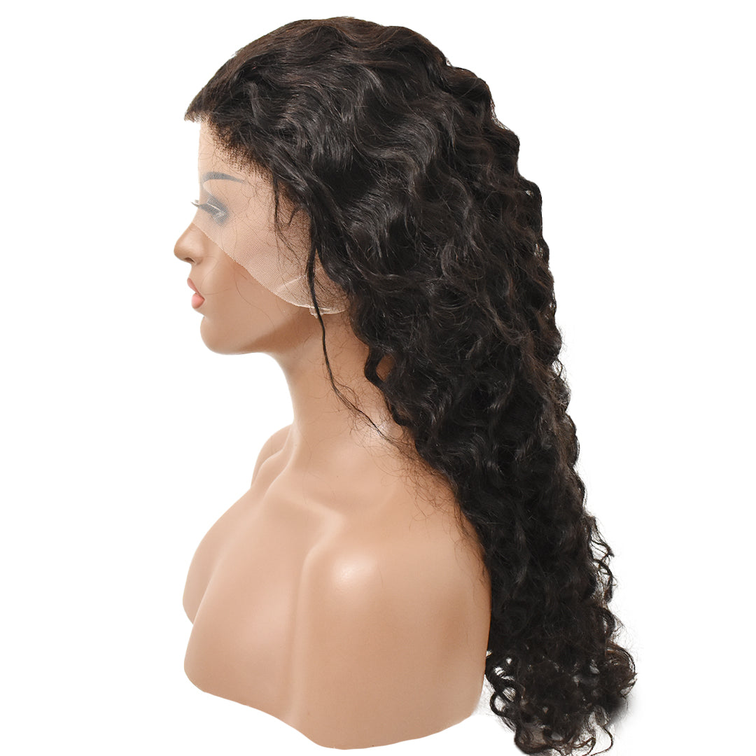 Water Wave 13×4 Transparent Lace Front Wigs Human Hair Wig 150%