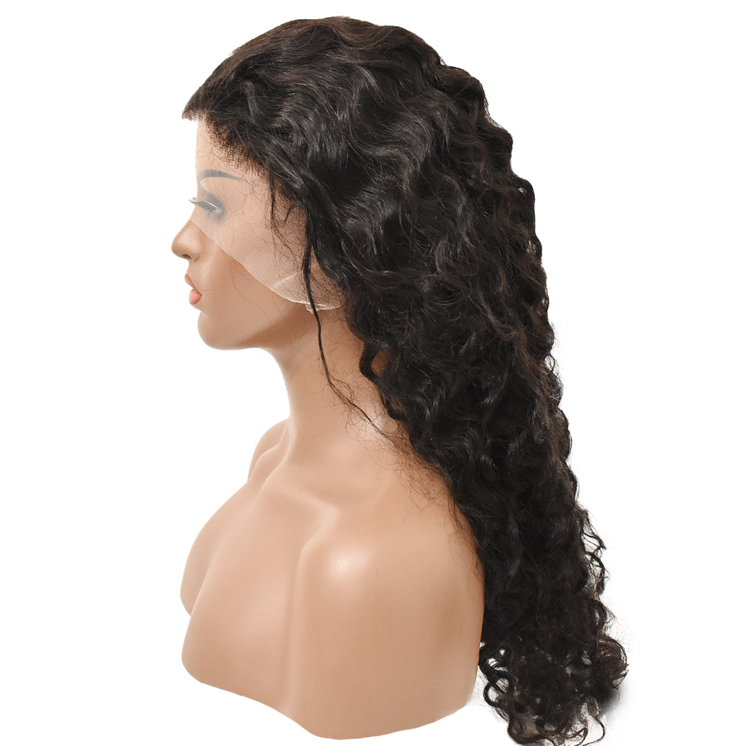 Water Wave 13×4 Transparent Lace Front Wigs Human Hair Wig 180%
