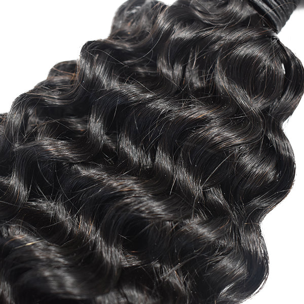 Curly Hair 3 Bundles With 13x4 HD Lace Frontal High Quality Virgin Hair