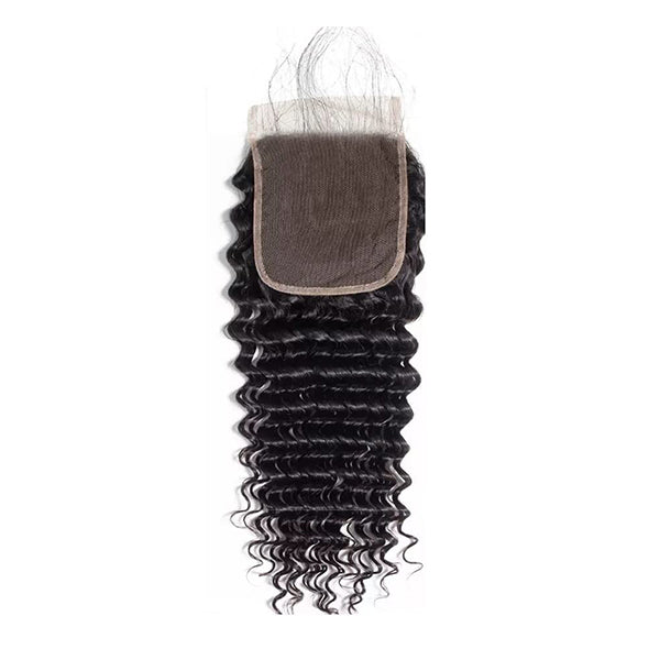 4x4 HD Lace Closure Deep Wave Hair High Quality Virgin Hair