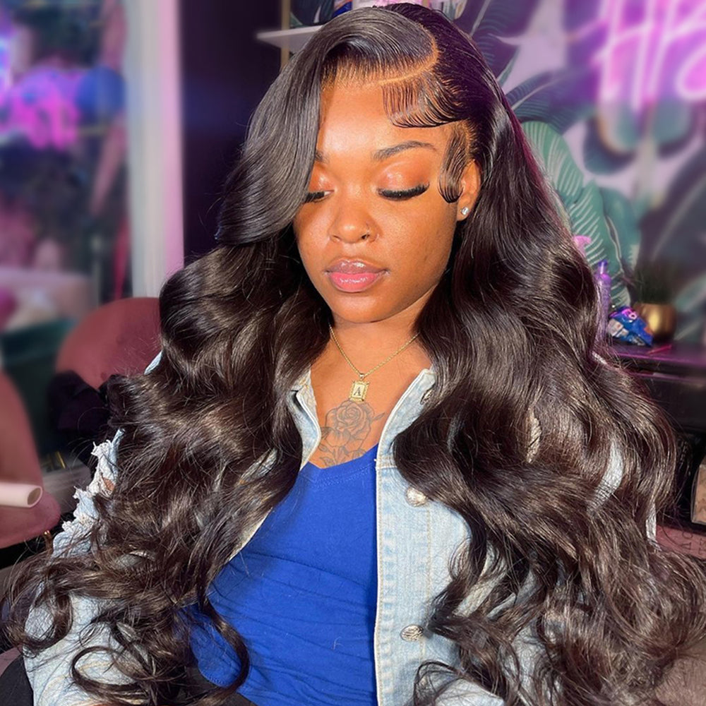 Body Wave 5x5 HD Lace Closure Wigs Human Hair Wig 180%