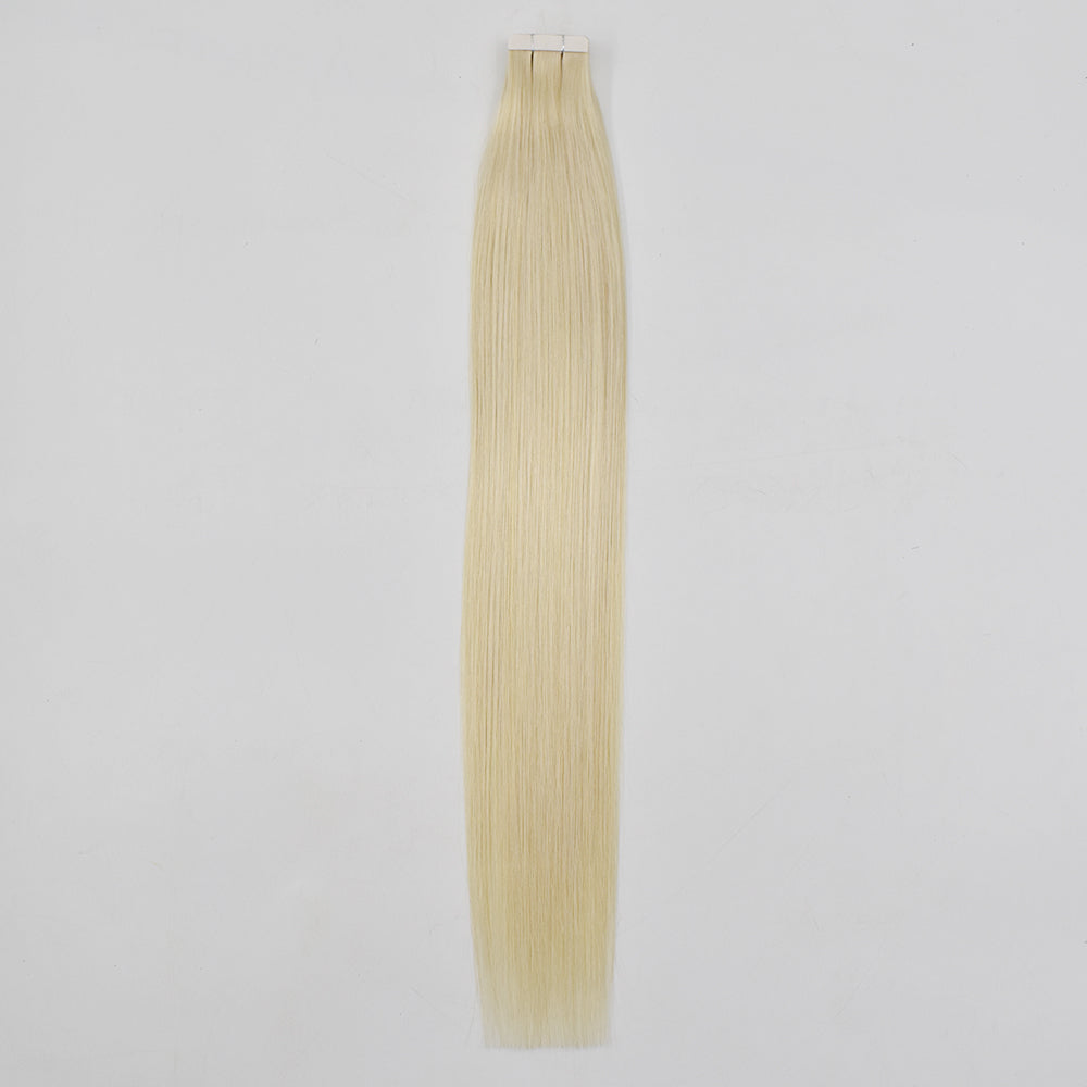 Blonde Color #613 Straight Tape In Hair Extensions Virgin Human Hair