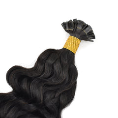 Water Wave Flat Tip Hair Extensions Virgin Human Hair 50g