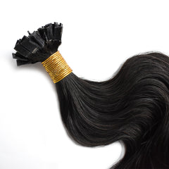 Body Wave Flat Tip Hair Extensions Virgin Human Hair 50g