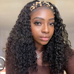 Deep Wave Band Wigs Human Hair Wig