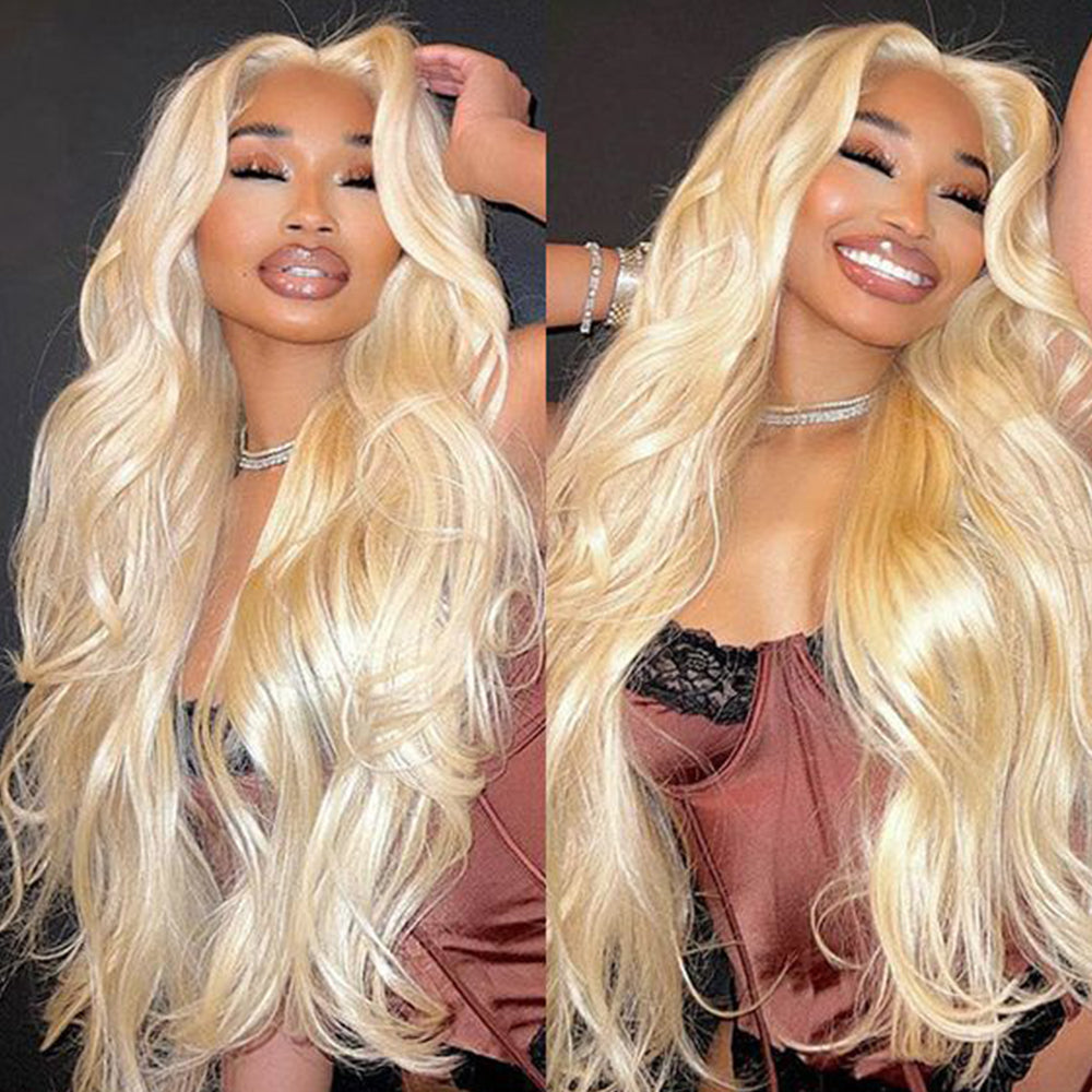 Blonde Body Wave 13×4 Transparent Lace Front Wigs Human Hair Wig 150%