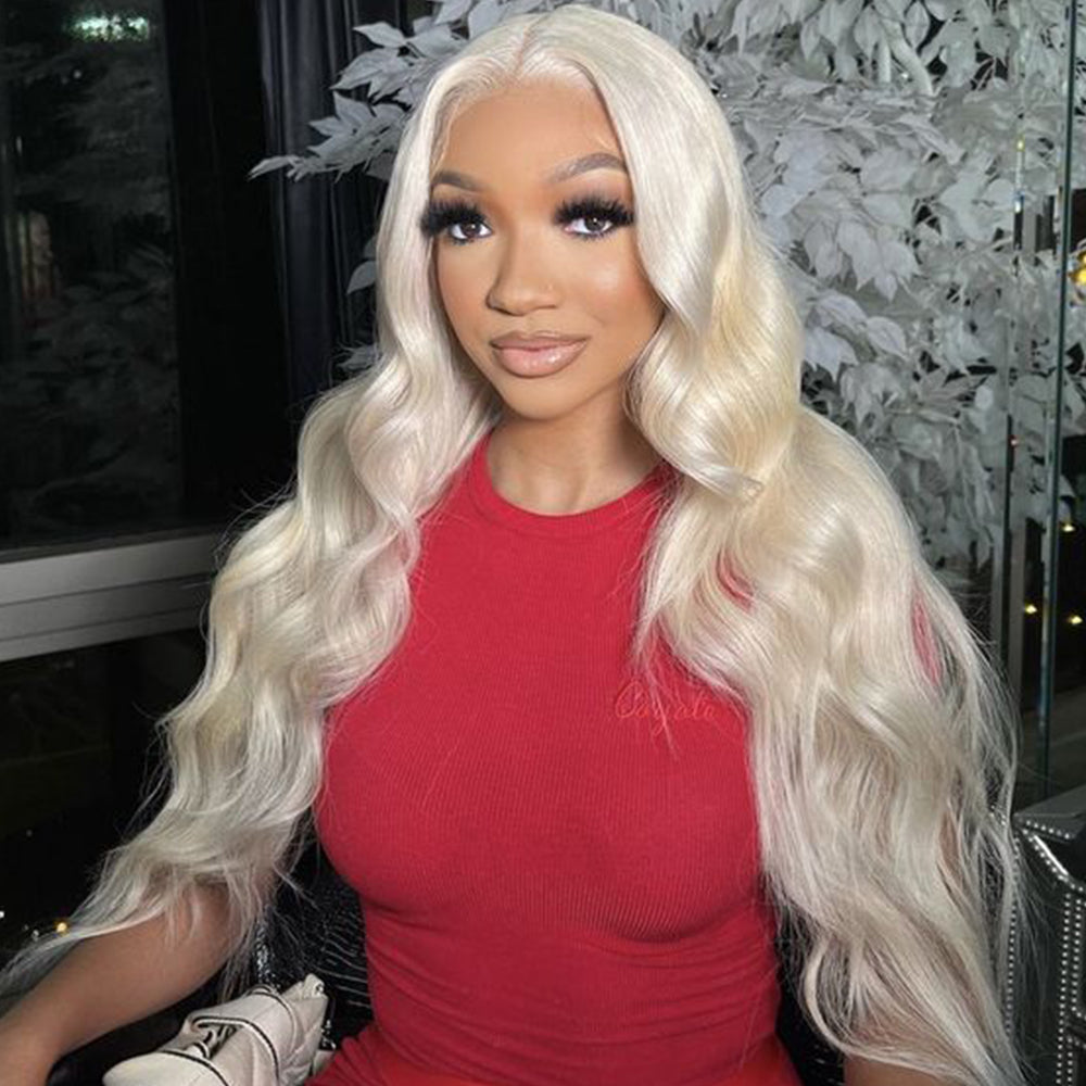 Blonde Body Wave 13×4 Transparent Lace Front Wigs Human Hair Wig 150%