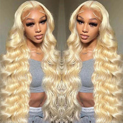 Blonde Color 613 Body Wave 13×6 HD Lace Front Wigs Human Hair Wig 200% High Density