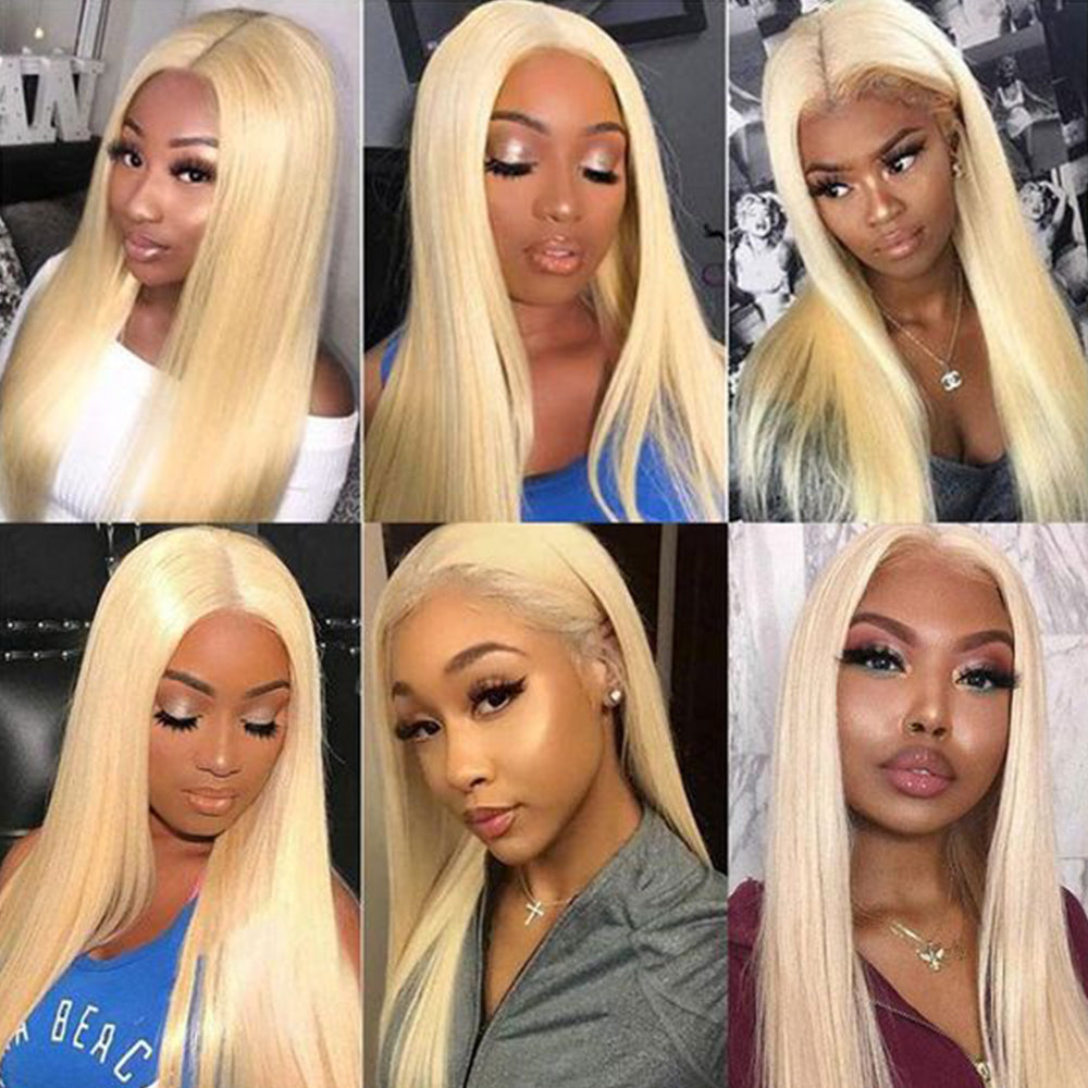 Blonde Straight 13×4 HD Lace Front Wigs Human Hair Wig 150%