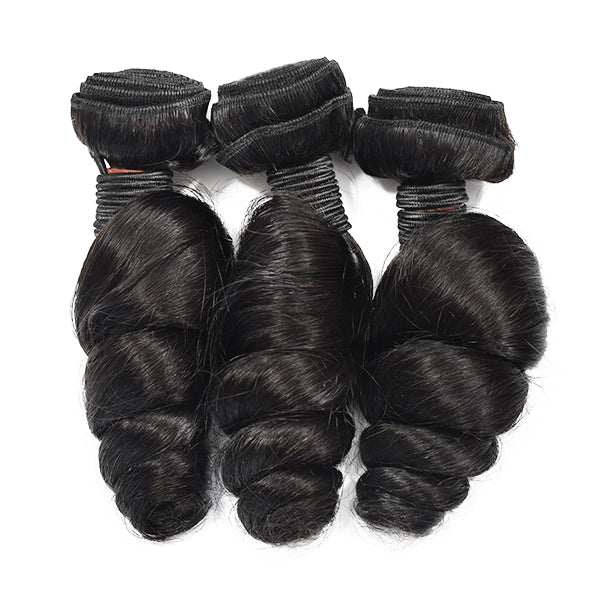 Loose Wave Hair 3 Bundles With 4x4 HD Lace Closure High Quality Virgin Hair
