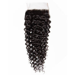 Raw Hair Curly Hair 3 Bundles With 4x4 HD Lace Closure High Quality Hair