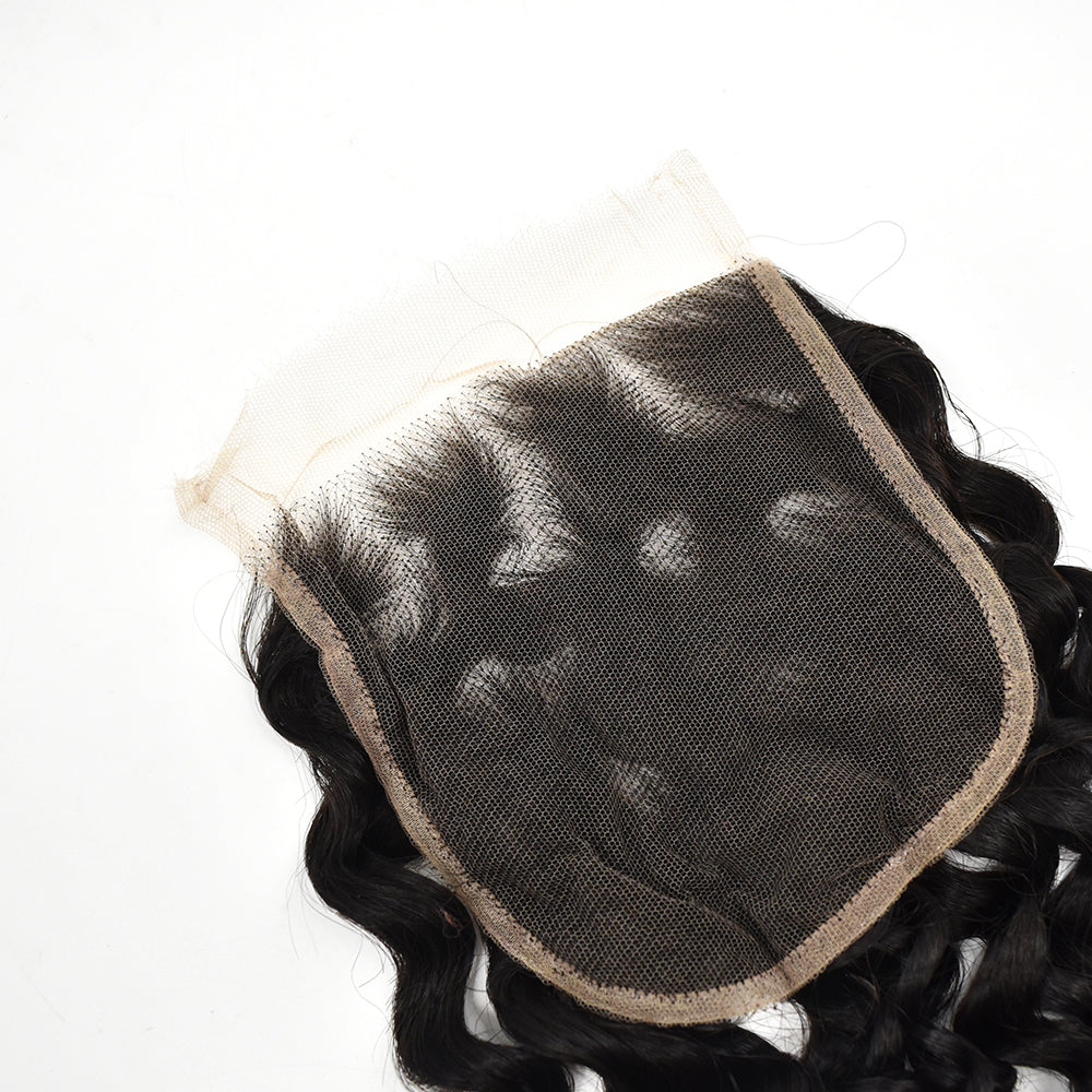 Water Wave Hair 3 Bundles With 5x5 HD Lace Closure High Quality Virgin Hair