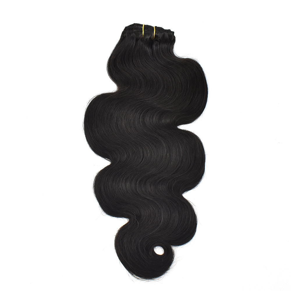 Body Wave Clip In Hair Extensions Virgin Human Hair 120g