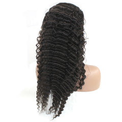 Deep Wave 13×6 Transparent Lace Front Wigs Human Hair Wig 150%