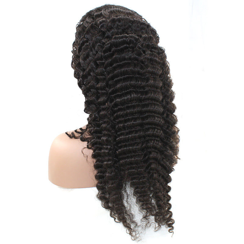 Deep Wave 5x5 HD Lace Closure Wigs Human Hair Wig 180%