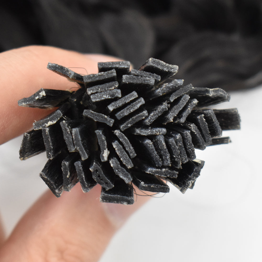 Curly Flat Tip Hair Extensions Virgin Human Hair 50g