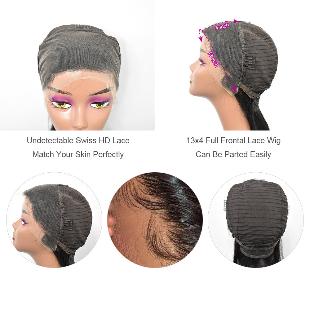 Curly 13×4 HD Lace Front Wigs Human Hair Wig 180%