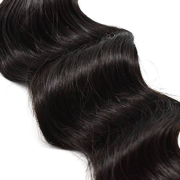 Loose Body Wave Hair 3 Bundles With 5x5 HD Lace Closure High Quality Virgin Hair
