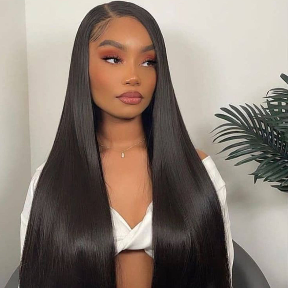 Straight 13×4 Transparent Lace Front Wigs Human Hair Wig 150%