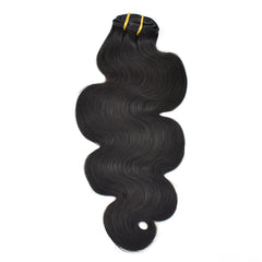 Body Wave Pu Seamless Clip In Hair Extensions Virgin Human Hair 150g