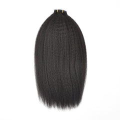 Kinky Straight Pu Seamless Clip In Hair Extensions Virgin Human Hair 150g