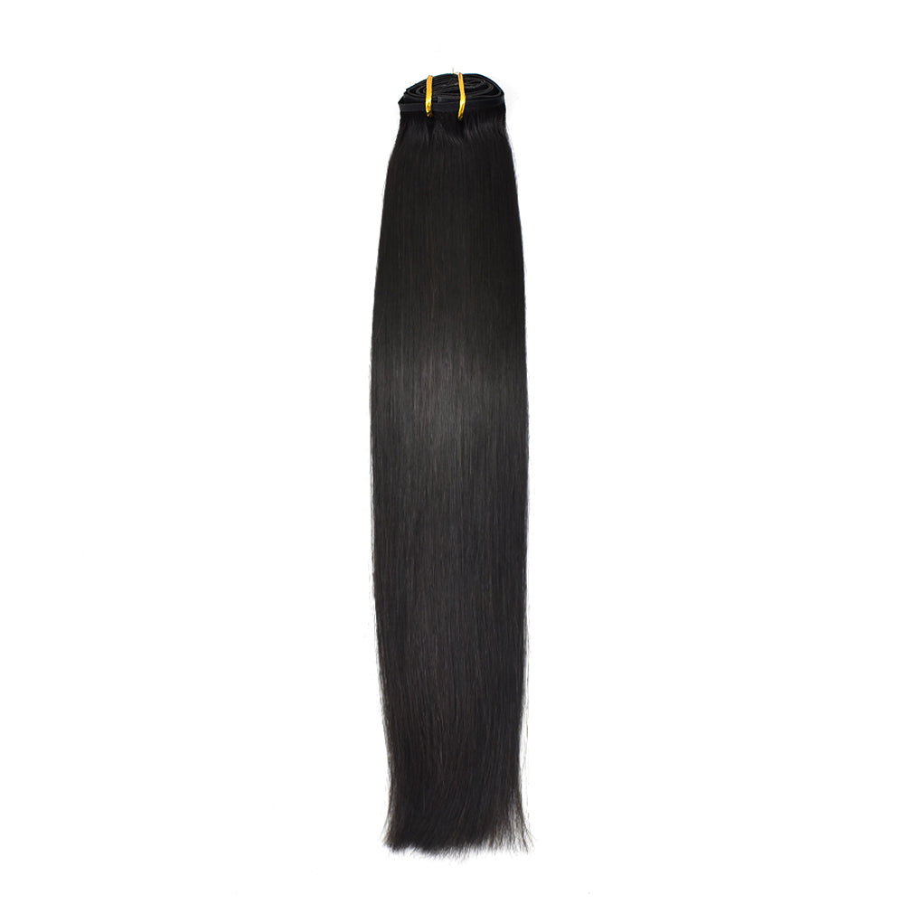 Straight Pu Seamless Clip In Hair Extensions Virgin Human Hair 150g