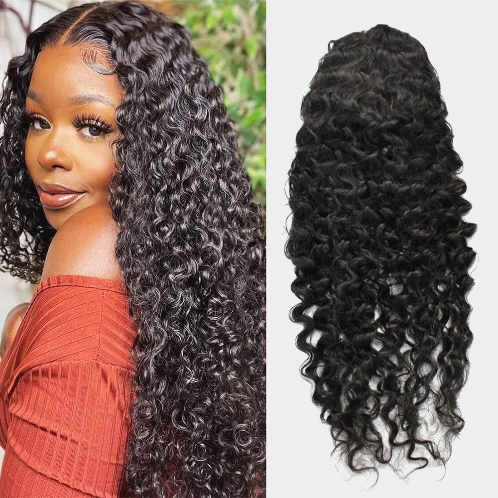 Water Wave 13×4 Transparent Lace Front Wigs Human Hair Wig 150%